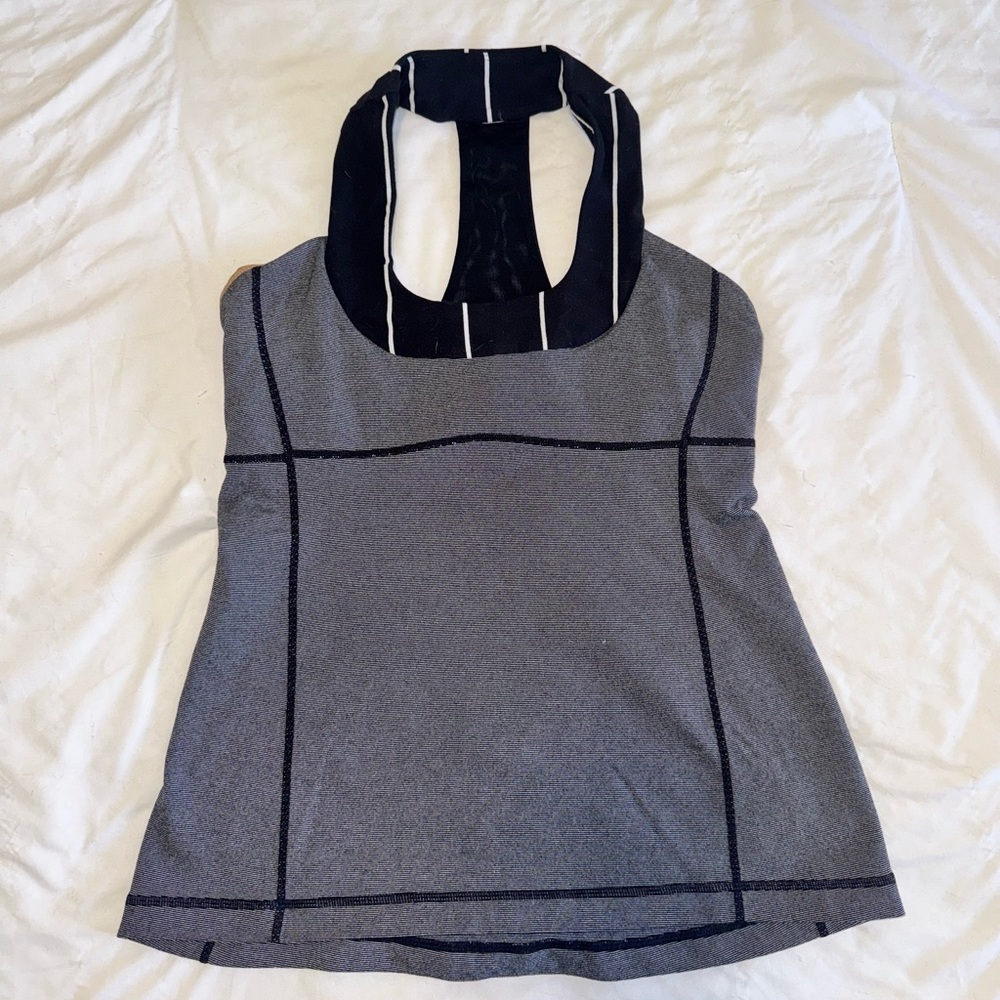 Lululemon scoop neck striped tank top size 8
